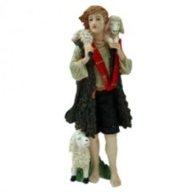 Nacimiento completo en resina de 1 m, 11 figuras pastor con oveja