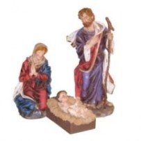 Nacimiento en resina de 1 m, 3 figuras