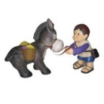 Pastor con burrito altura 50x86 cm