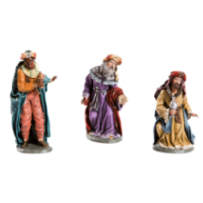 Reyes adorando en marmolina de 15 cm