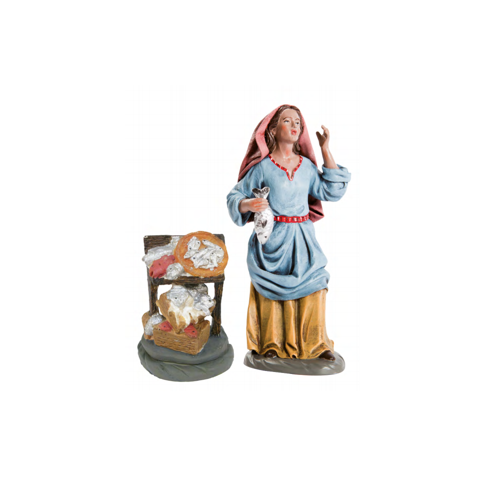 Pescadera en marmolina de 15 cm