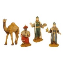 Caja 3 Reyes adorando y 1 camello 8 cm Durexina de Oliver
