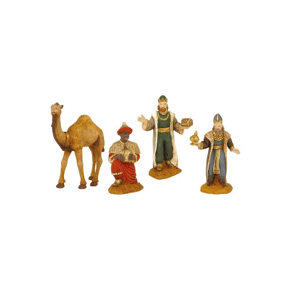 Caja 3 Reyes adorando y 1 camello 8 cm Durexina de Oliver