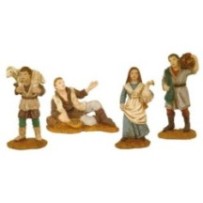 Pastores 4 figuras 8 cm Durexina de Oliver
