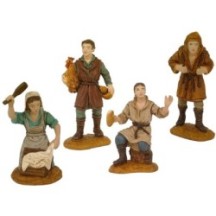 Pastores 4 modelos con lavandera en 8 cm Durexina de Oliver