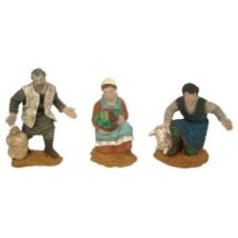 Pastores y mujer con verduras 10 cm Durexina en caja