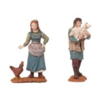 Caja 2 figuras 12cm Durexina (pastora con gallina