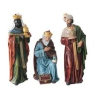 Reyes adorando en marmolina de 50 cm, de Oliver