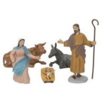 Nacimiento 10 cm en plástico de Oliver sin ángel