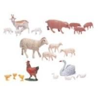 5 crías variadas en plástico de Oliver para figuras de 12 cm