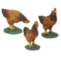 Gallinas de marmolina para figuras de 10 a 12 cm