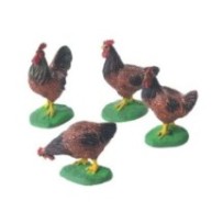 Gallina o gallo de durexina patinados