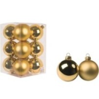 12 bolas metalizadas mate oro 7 cm de Oliver de Oliver
