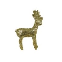 Reno de mimbre con escarcha oro 56 cm de Oliver