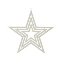 Estrella glitter blanco 30 cm de Oliver