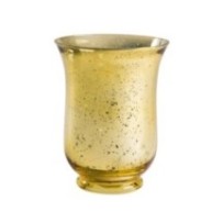 Jarrón metalizado en oro 15 cm de Oliver