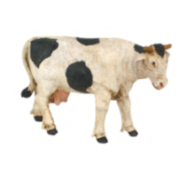 Vaca 15 cm patinada de durexina, 10 unidades