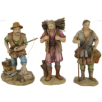 3 pastores con ánfora 12 cm Marmolina