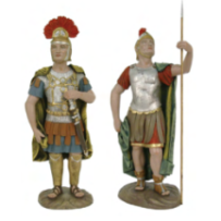 Caja 2 romanos 12 cm Marmolina (con lanza), de Oliver