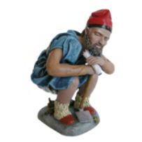 Caganer de marmolina 12 cm con barretina, de Oliver