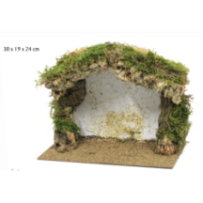 Cueva rústica de corcho con pared blanca para 8-10 cm Oliver