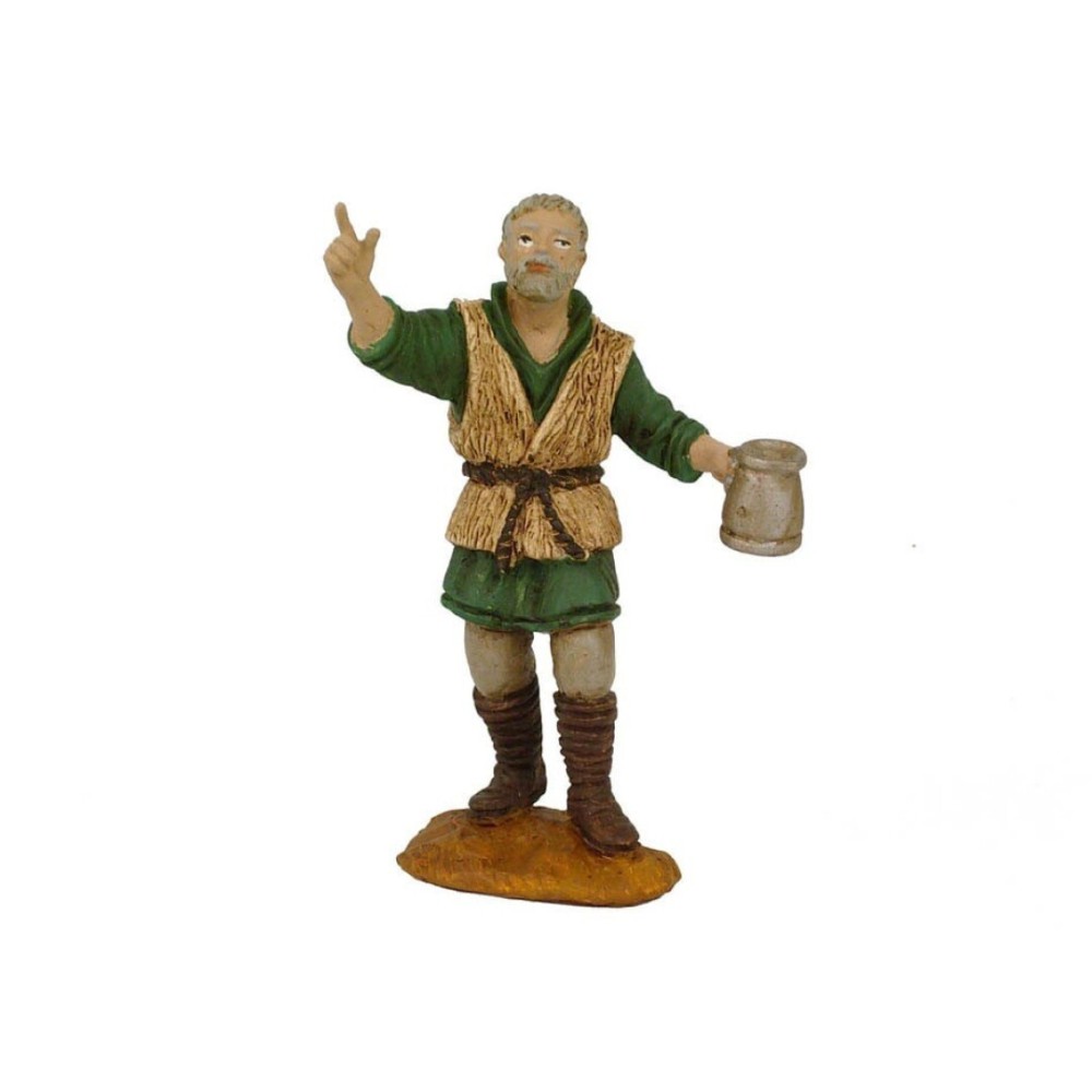 Pastor con jarra 8 cm. Eco Card de Oliver, 6 juegos