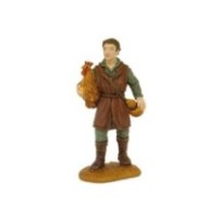 Pastor con gallo 8 cm. Eco Card de Oliver, 6 juegos