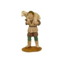 Pastor cordero hombro 8 cm. Eco Card de Oliver, 6 juegos