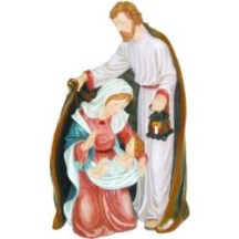 Nacimiento Resina Con Capa  Alto 75 Cm Set 2 Piezas