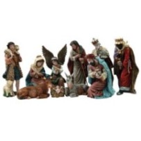 Belen Adoracion Alto 90 Cm Set 11 Figuras Pintado Al  Barro