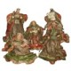 Nacimiento en maché cobre/verde/oro en 33 cm, 5 piezas
