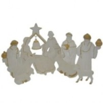 Nacimiento completo glacé en 9 cm, 11 piezas