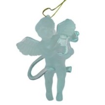 Ángeles glacé en PVC 10 cm, 8 piezas