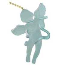 Ángeles glacé en PVC 10 cm, 8 piezas