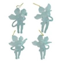 Ángeles glacé en PVC 10 cm, 8 piezas
