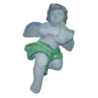 Ángel glacé con arpa en 63 cm