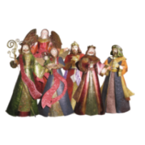 Nacimiento metálico de 30 cm, 6 piezas