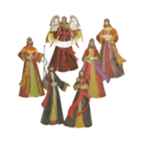 Nacimiento metálico de 60 cm, 6 piezas