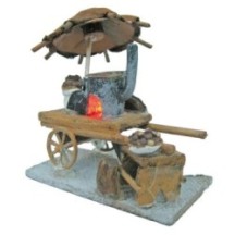 Puesto de castañas 5,5x7,5 cm