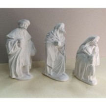 Reyes Magos Escayola para Pintar | Adoración 20 cm en latiendadelosbelenes