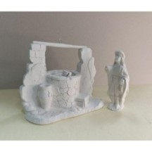 Pozo y Pocero Escayola 21cm para Pintar-latiendadelosbelenes