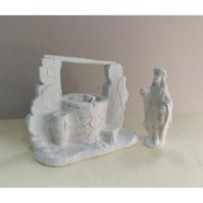 Pozo y Pocero Escayola 21cm para Pintar-latiendadelosbelenes