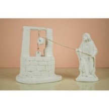 Pozo y Pocero Escayola 21cm para Pintar-latiendadelosbelenes