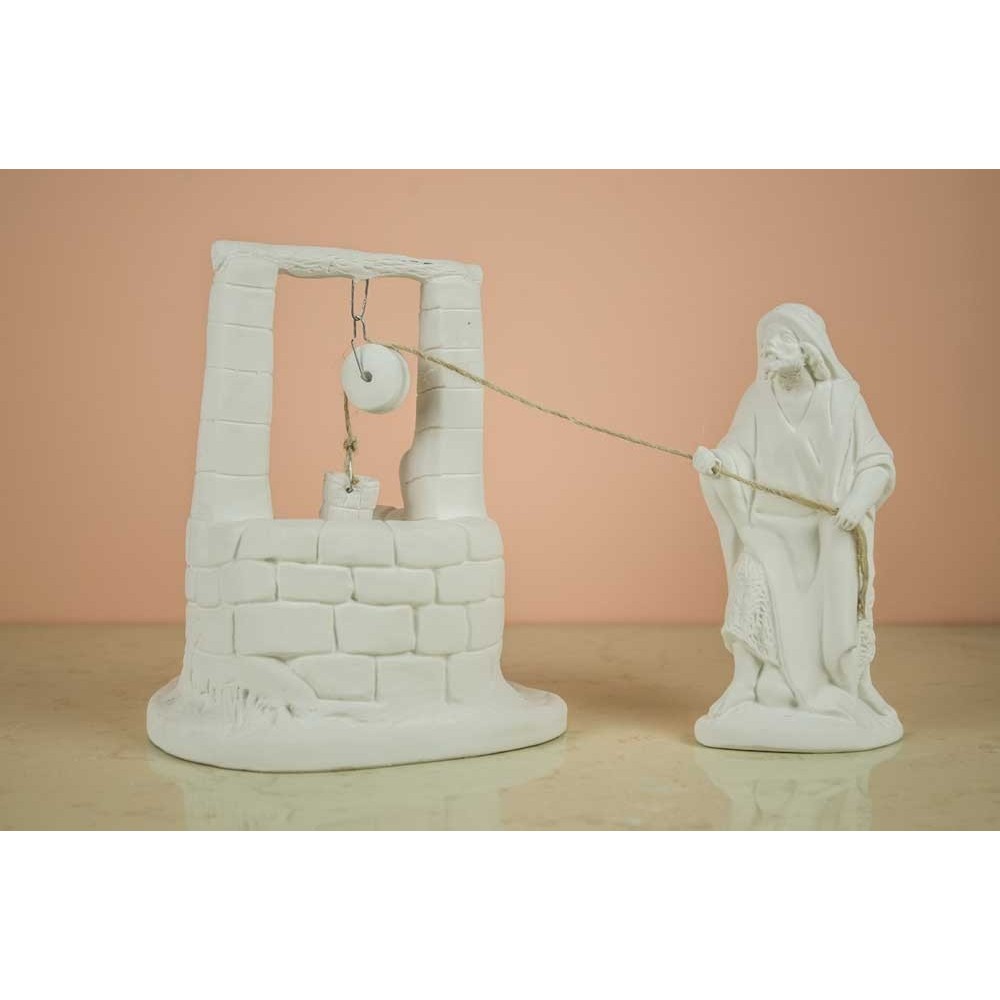 pozo-y-pocero-escayola-21cm-para-pintar-latiendadelosbelenes
