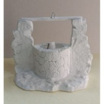 Pozo y Pocero Escayola 21cm para Pintar-latiendadelosbelenes