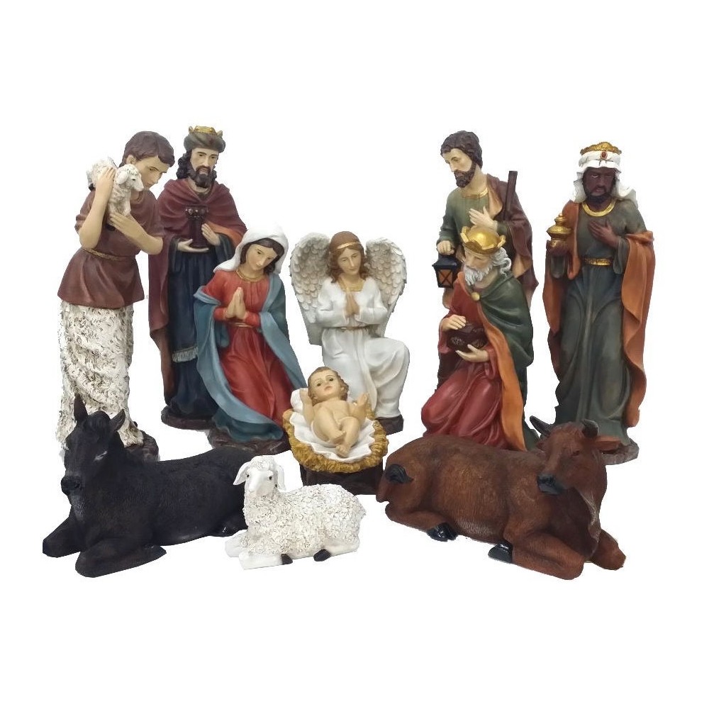 Conjunto Belén Adoración 11 Figuras (45cm) | Nacimiento, Reyes, Buey y Burro