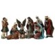 Conjunto Belén Adoración Monumental (45cm) | 11 Figuras en Resina con Acabado Pintado al Barro