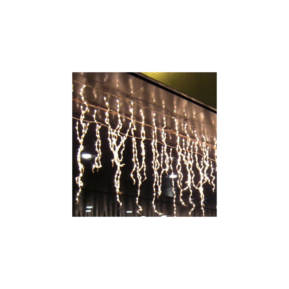 Cortina LED Estalactita 100L | Blanco Cálido | 0.7x2m Empalmable | latiendadelosbelenes