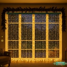 Cortina MICRO LED Fija 504L (2x2m) | Blanco Cálido | Uso Interior | latiendadelosbelenes