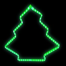 Silueta Abeto LED Fijo (62x42 cm) | Manguera 13mm Exterior | latiendadelosbelenes